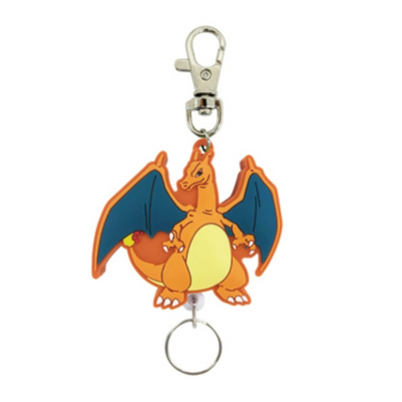 SK JAPAN Pokemon Rubber Reel Keychain Charizard