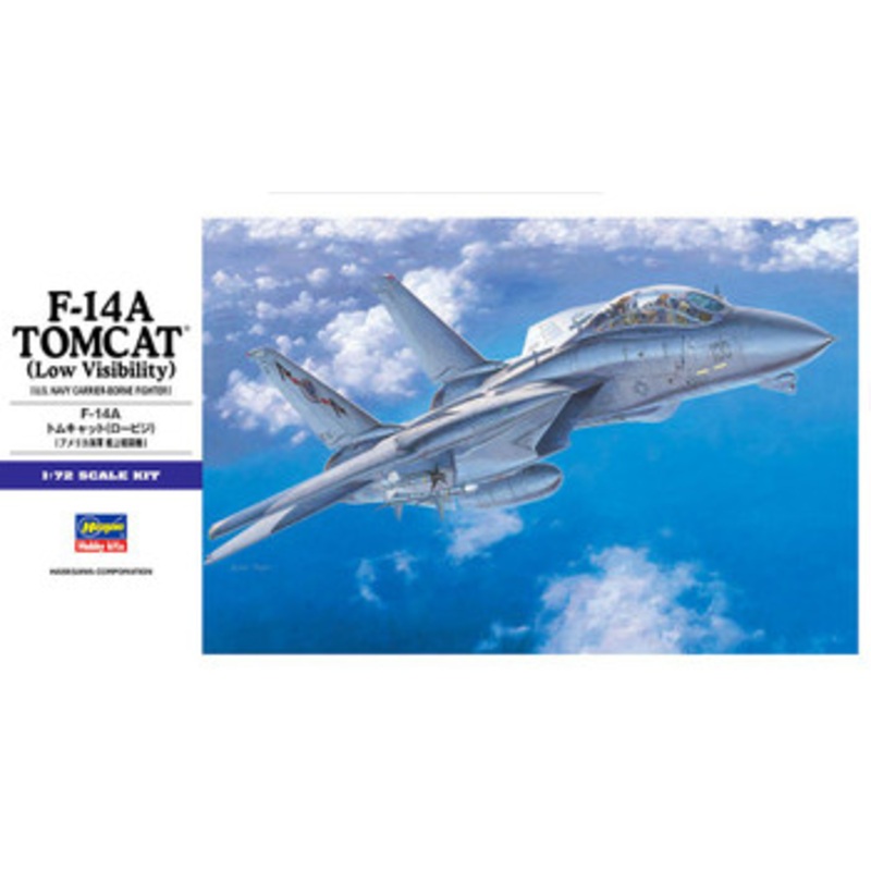 Hasegawa 1/72 F-14A Tomcat (Low Visibility) ‘U.S. Navy Carrier-Borne Fighter’ Plastic Model