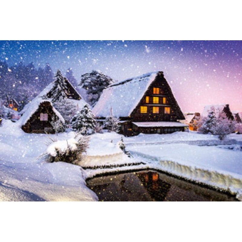 Yanoman 10-1407 Jigsaw Puzzle Snowy Shirakawago in Winter (1000 Pieces)