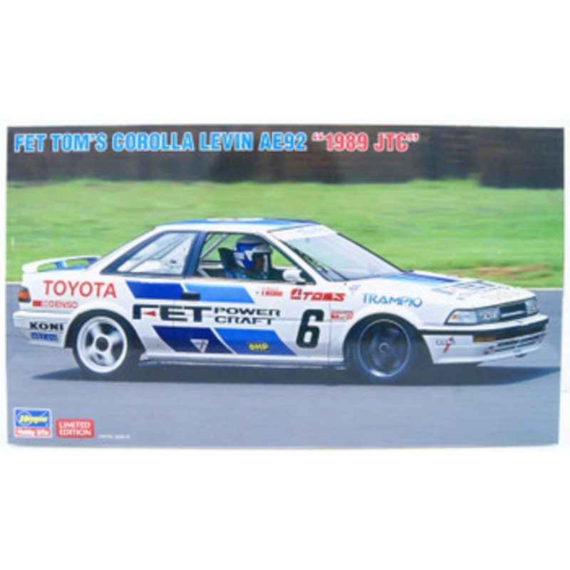 Hasegawa 1/24 FET Tom’s Corolla Levin AE92 1989 JTC Plastic Model