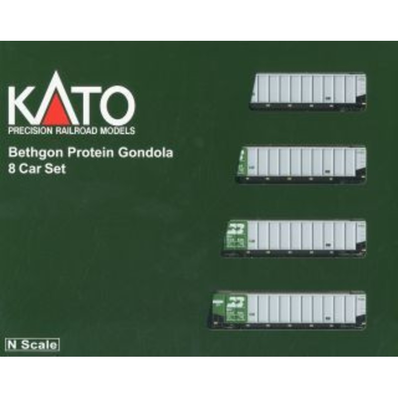 Kato 106-4651 Bethgon Protein Gondola BN #2 8 Car Set (N scale)