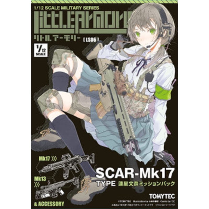 Tomytec Military Series 1/12 Little Armory LS06 SCAR-Mk17 Renboshi Fumina Mission Pack Plastic Model