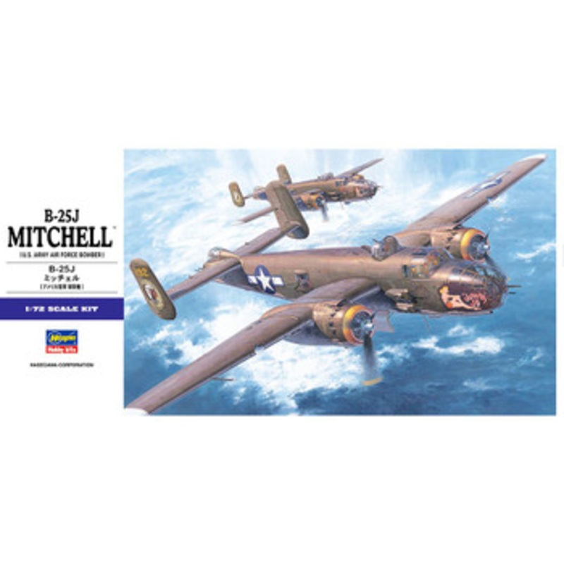 Hasegawa 1/72 B-25J Mitchell (U.S. Army Air Force Bomber) Plastic Model