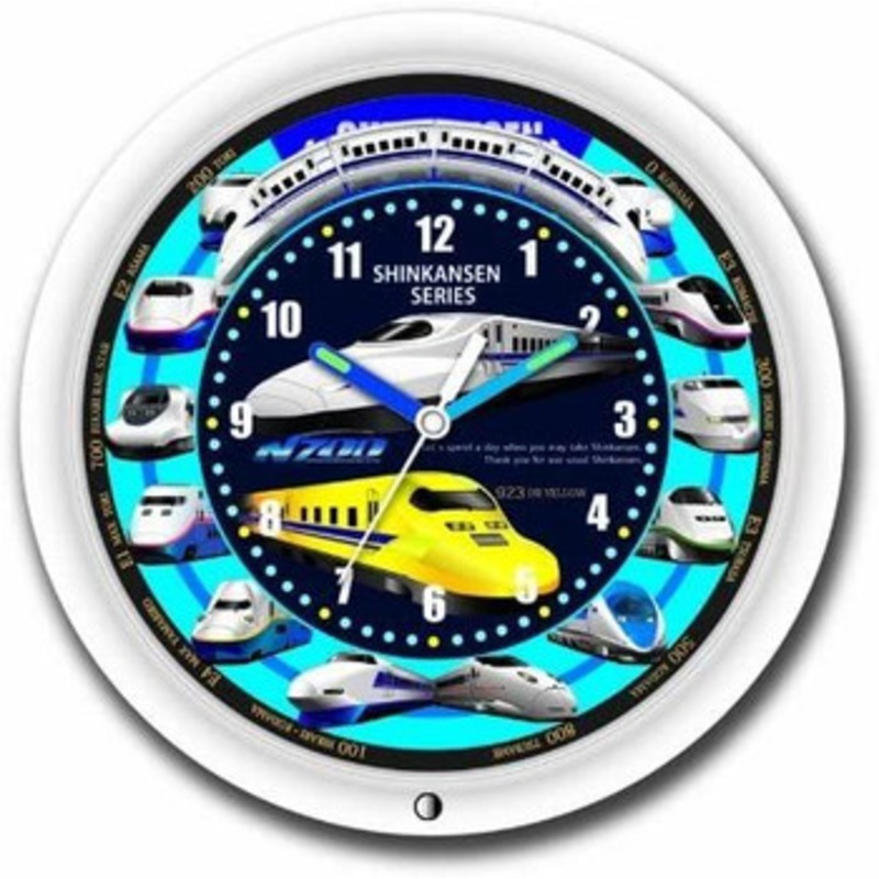Shinkansen Wall Clock Series N700 (White)