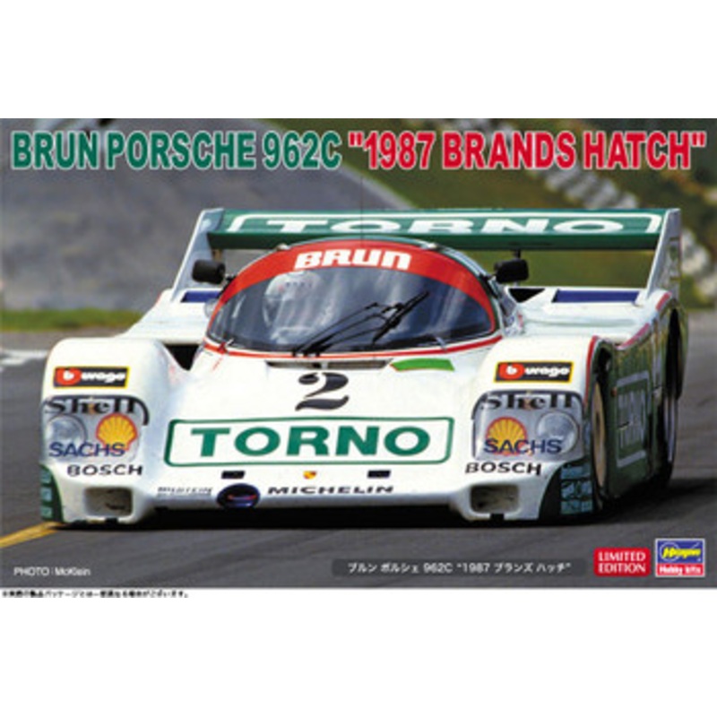 Hasegawa 1/24 Brun Porsche 962c 1987 Brands Hatch Plastic Model