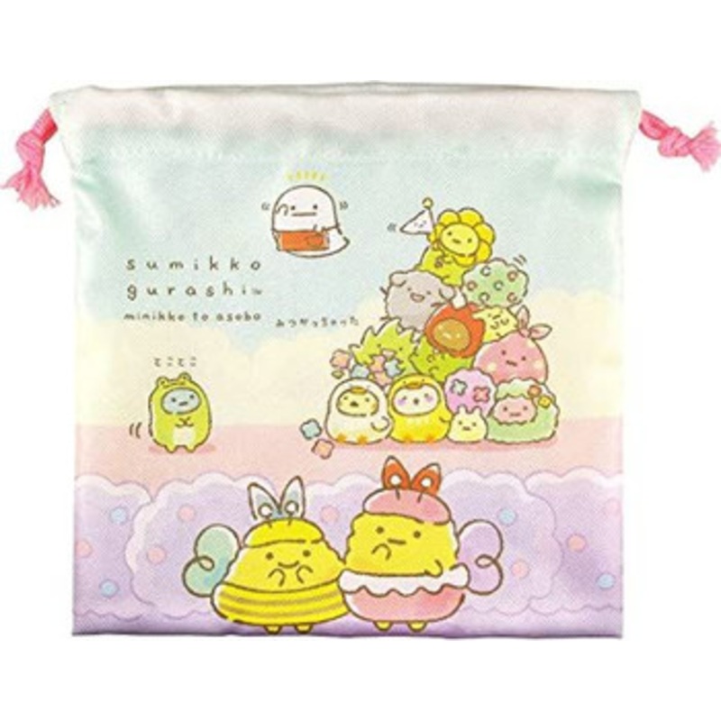T’s Factory Sumikko Gurashi Drawstring Bag Let’s Play with Minikko