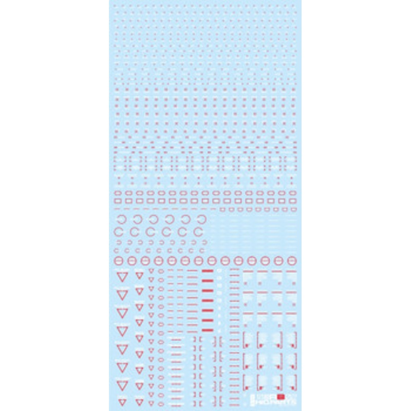HiQparts 1/100 RB02 Caution Decals White & Red