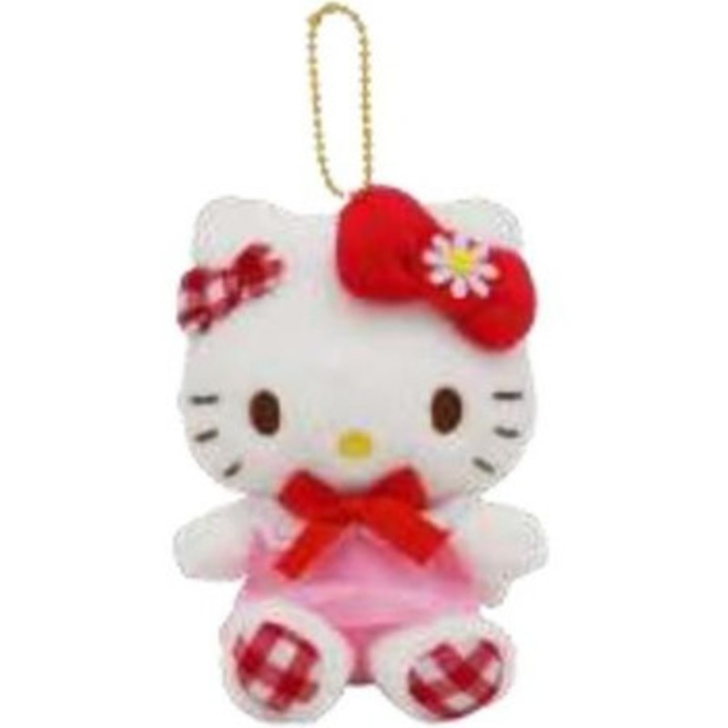 Nakajima Sanrio Characters Checkered Plush Mascot Hello Kitty