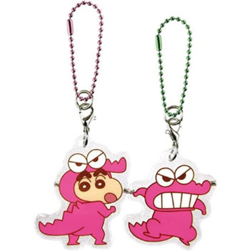 T’s Factory Clear Pair Acrylic Key Chain Crayon Shin-chan Shin-chan & Waniyama-san