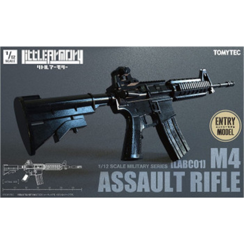 Tomytec Military Series 1/12 Little Armory LABC01 M4 Assault Rifle Plastic Model