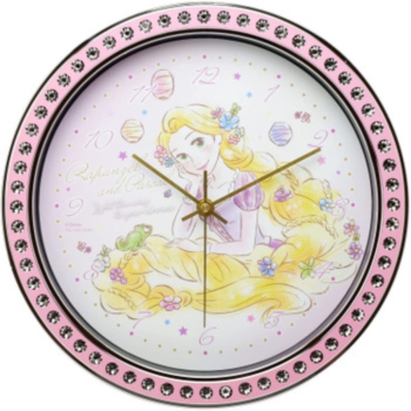 T’s Factory Disney Tangled Jewelry Wall Clock Pink