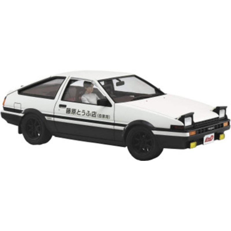 Aoshima Initial D 1/24 Takumi Fujiwara AE86 Trueno Project D Ver. w/ Driver Plastic Model