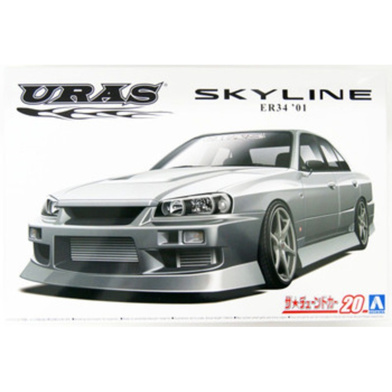 Aoshima The Tuned Car 1/24 Uras ER34 Skyline 25GT-t ’01 (Nissan) Plastic Model