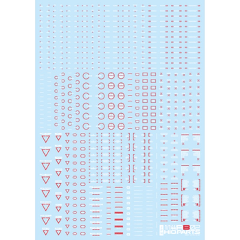 HiQparts 1/144 RB02 Caution Decals White & Red