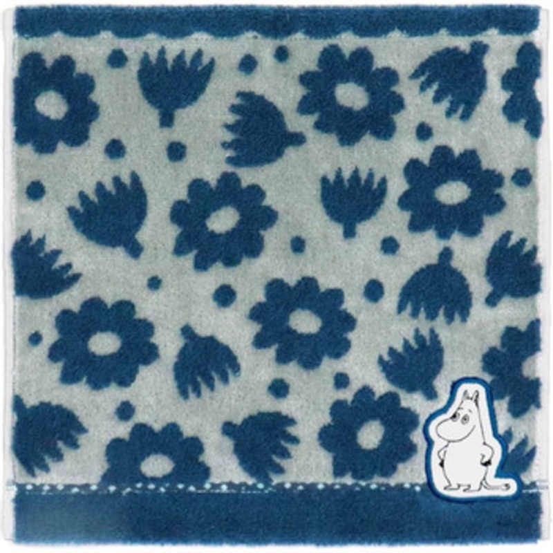 Moomin Towel Handkerchief Stamp Blue