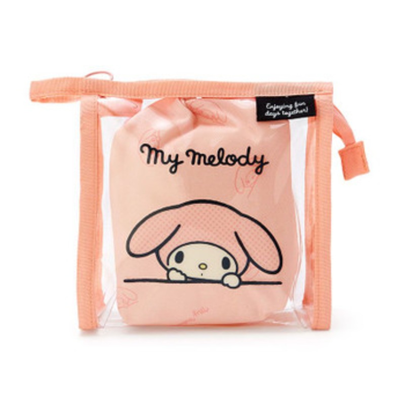 Sanrio Clear Pouch with Drawstring Bag My Melody (Simple Design)