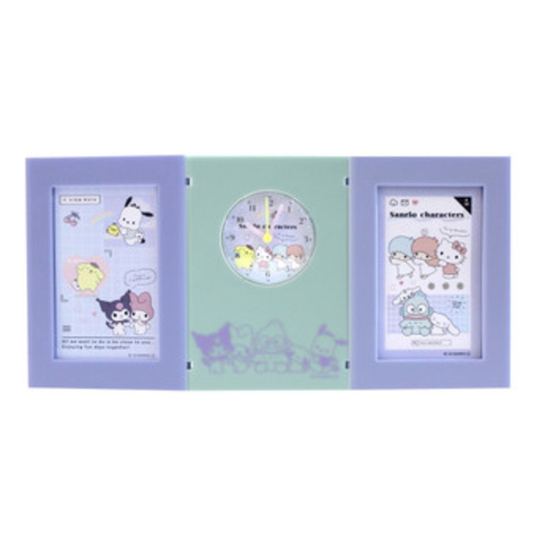 T’s Factory Pen Holder with 2 Photo Flames and Clock Sanrio Characters Purple