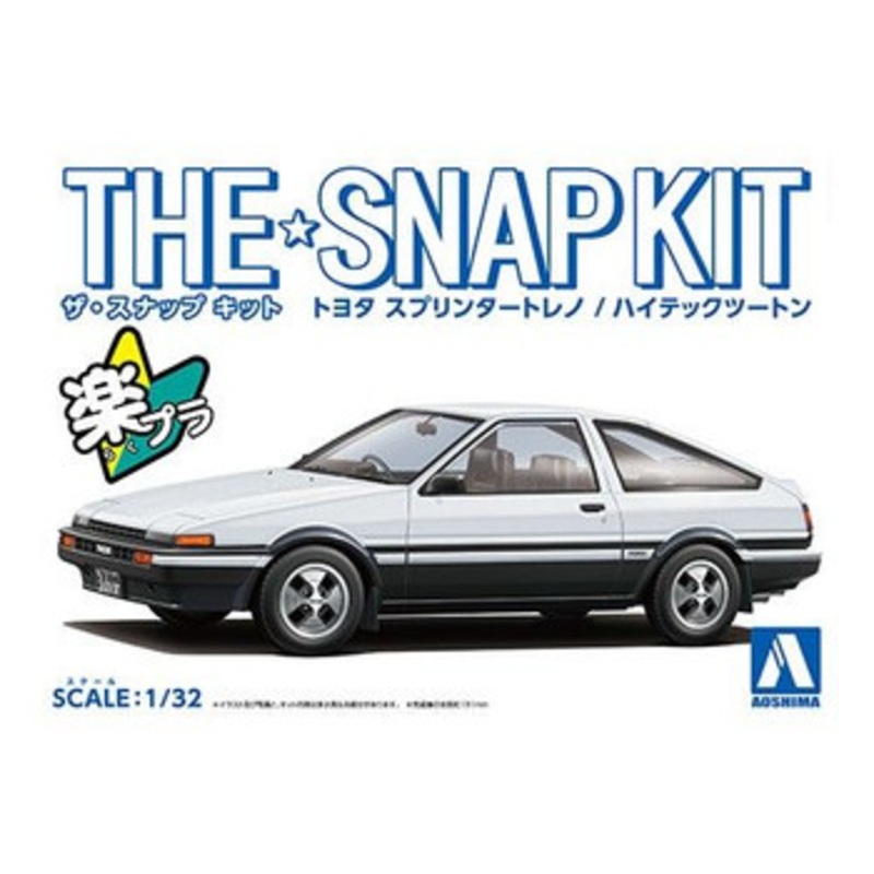 Aoshima The Snap Kit 1/32 Toyota Sprinter Trueno (Hitech Two-Tone B/W) Plastic Model
