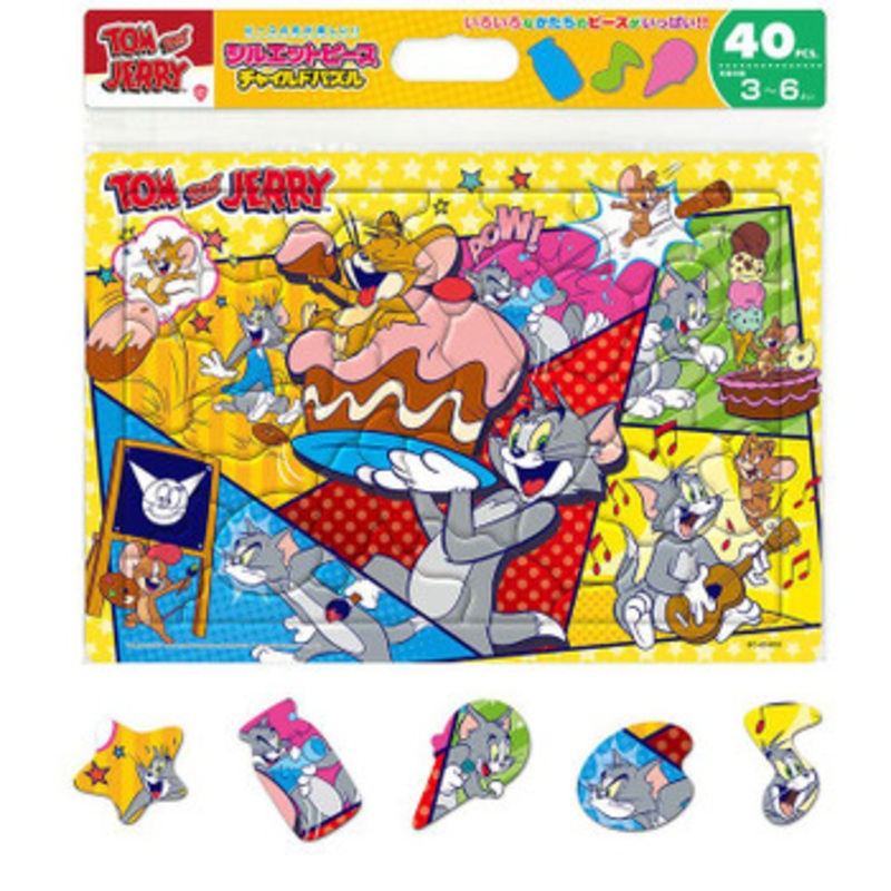 Tenyo BC40-800 Jigsaw Puzzle Tom and Jerry Always Causing a Ruckus (40 Pieces) Child Puzzle