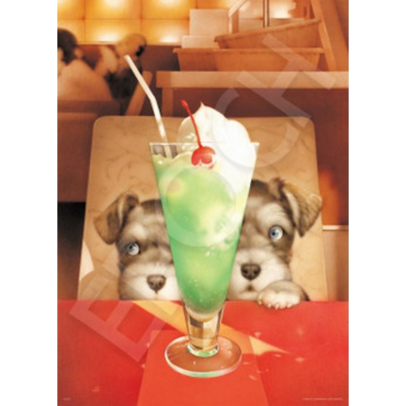 Epoch 06-520s Jigsaw Puzzle Cream Soda and Puppies Makoto Muramatsu (500 Pieces)
