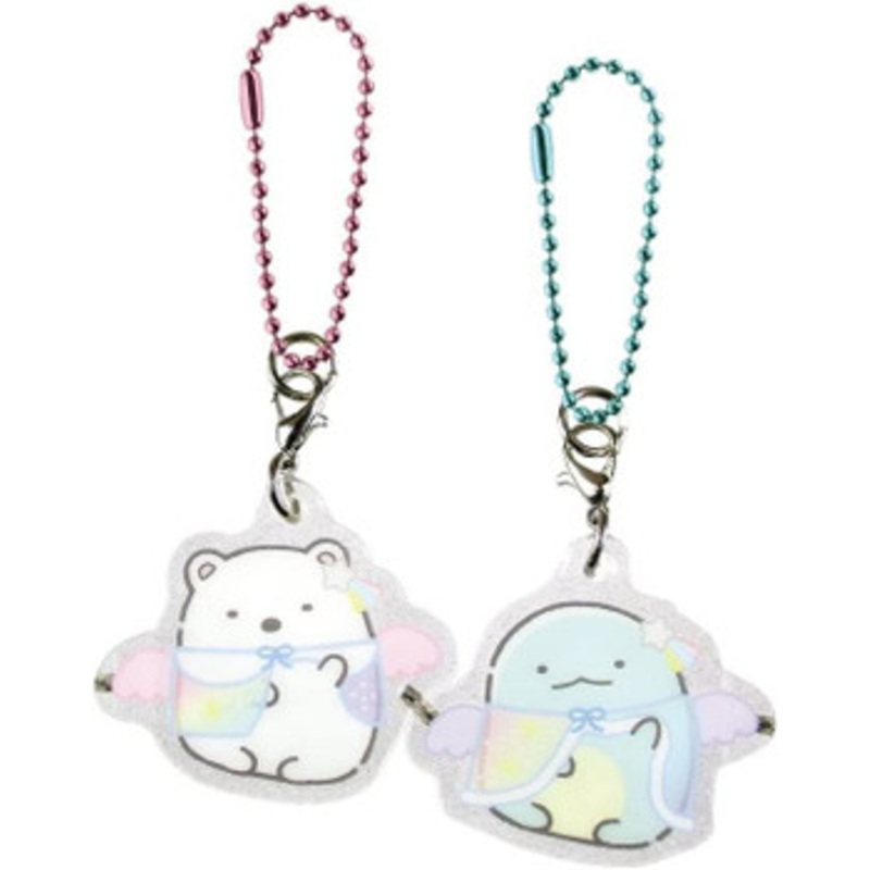 T’s Factory Sumikko Gurashi Clear Pair Acrylic Key Chain Shirokuma Tokage