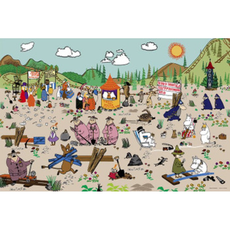Yanoman 10-1424 Jigsaw Puzzle Moomin Snufkin Railroad (1000 Pieces)
