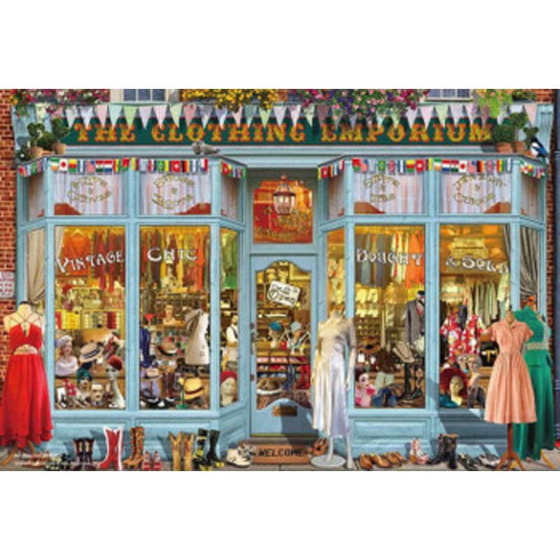 Beverly M81-642 Jigsaw Puzzle Vintage Dress Shop by Garry Walton (1000 S-Pieces)