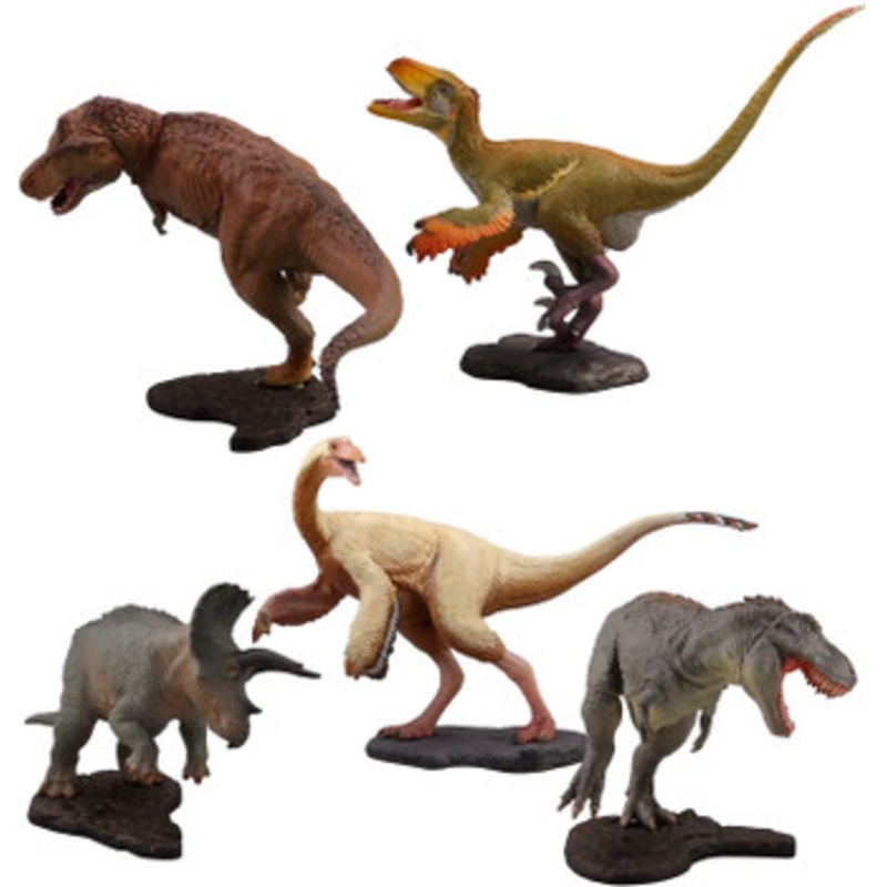 Kaiyodo miniQ Miniature Cube Kyoryu Hakkutsuki 10 Saikyo Hunter Retsuden Cretaceous North America Version 1 Box 6 Pcs