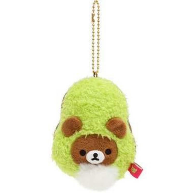 San-x Rilakkuma Keychain Plush Chairoikoguma Avocado