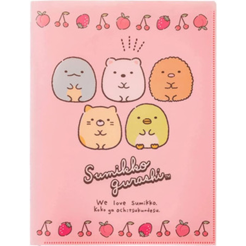 San-x Sumikko Gurashi Clear Holder with 10 Pockets Pink