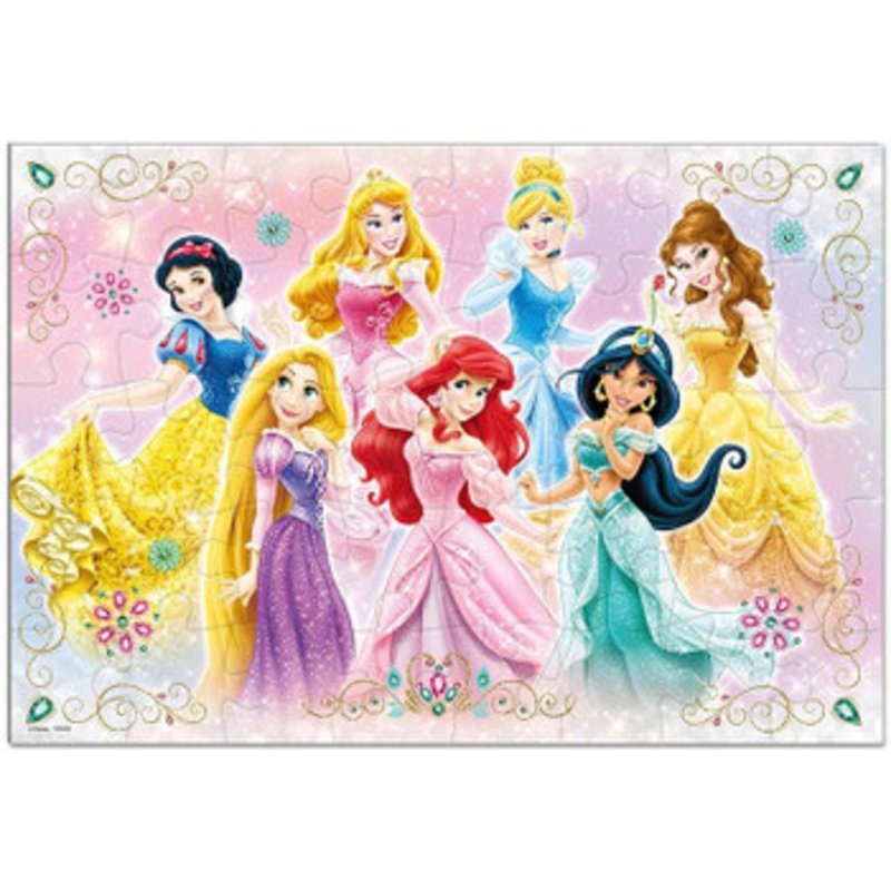 Tenyo DK40-371 Jigsaw Puzzle Disney Sparkling Dresses Princesses (40 Pieces) Child Puzzle