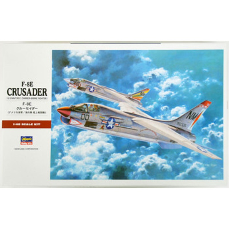 Hasegawa 1/48 F-8E Crusader (U.S. Navy/M.C. Carrier-Borne Fighter) Plastic Model