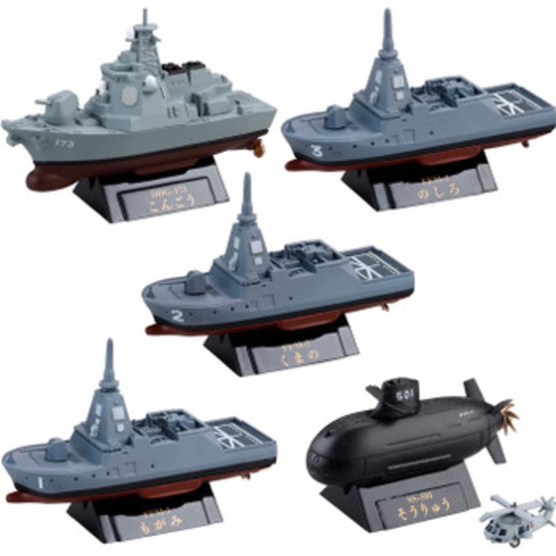 Kaiyodo miniQ Miniature Cube World Ship Deformed 6 JMSDF Vol.2 The Most Advanced Ships Edition 1 Box 6 Pcs