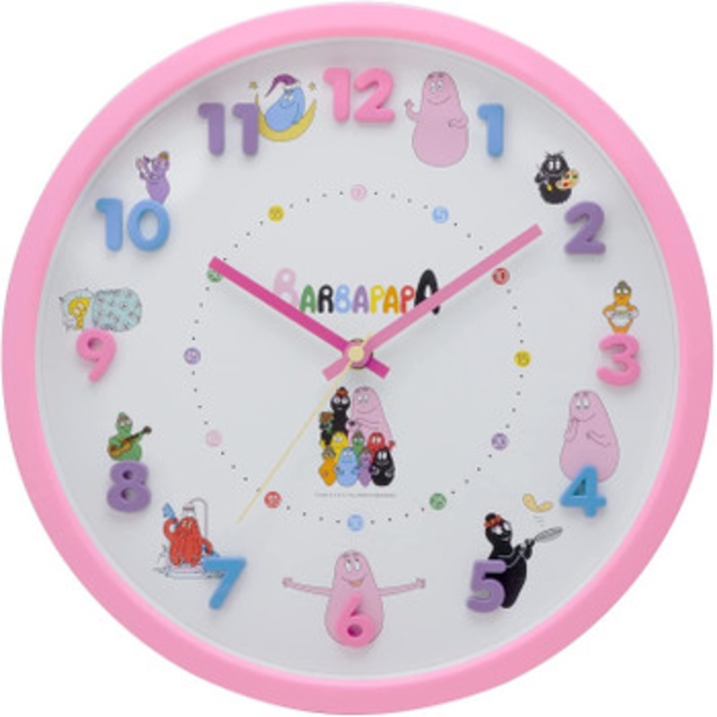 T’s Factory Barbapapa Wall Clock Pink