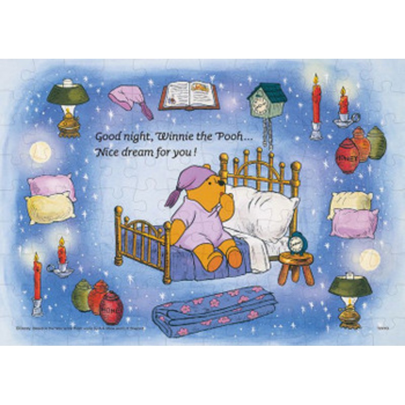 Tenyo D108-026 Jigsaw Puzzle Disney Winnie the Pooh Good Night (108 Pieces)