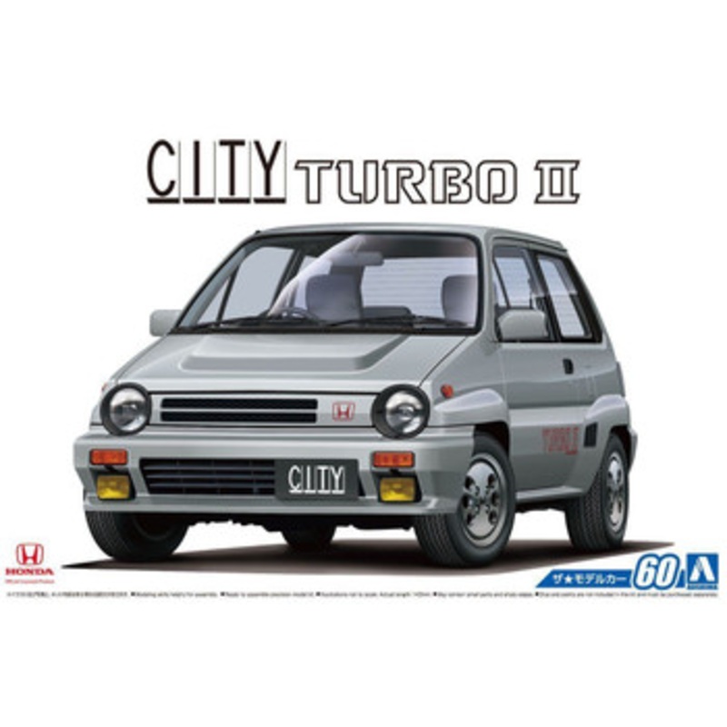 Aoshima The Model Car 1/24 Honda AA City Turbo II ’85 Plastic Model