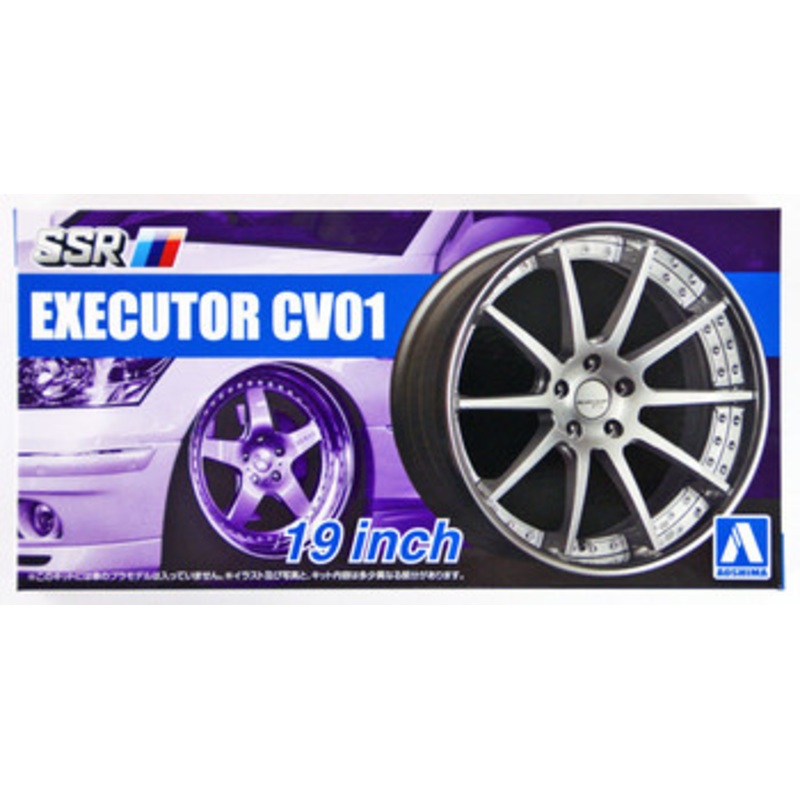 Aoshima Tuned Parts 1/24 SSR Executor CV01 19inch Tire & Wheel Set