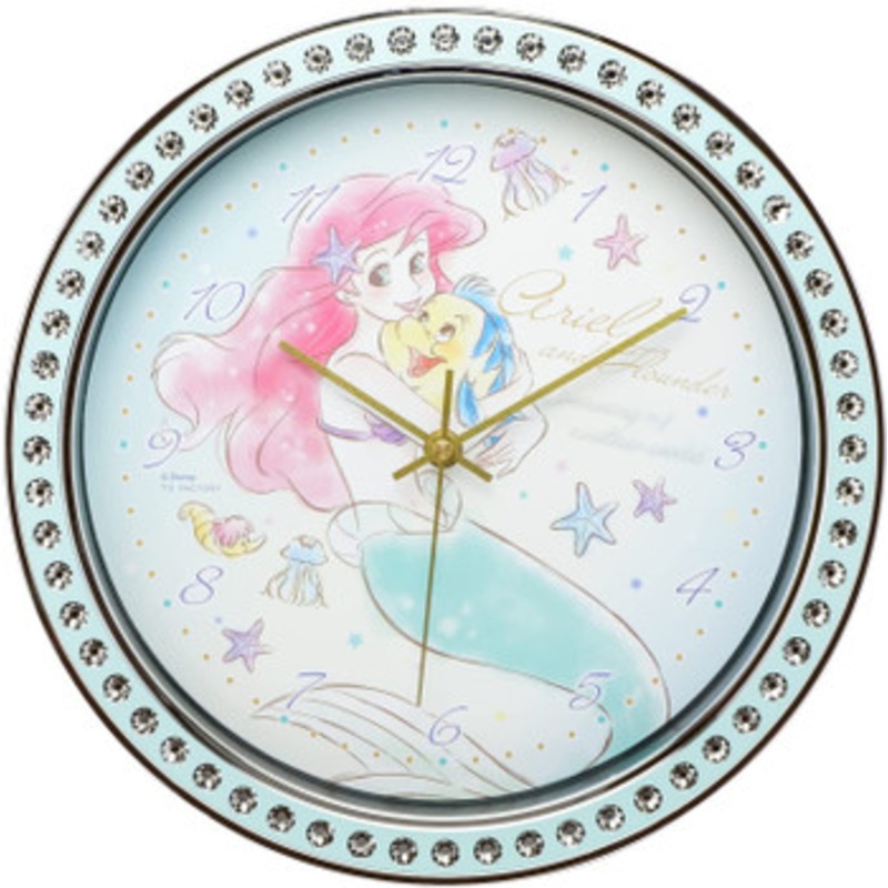 T’s Factory Disney The Little Mermaid Ariel Jewelry Wall Clock Blue