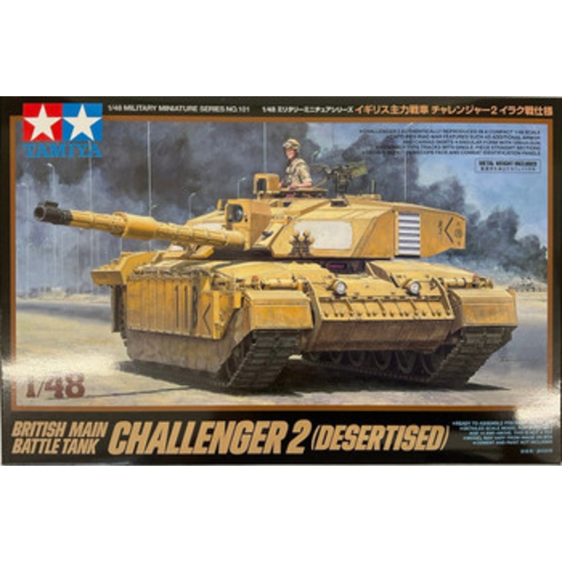 Tamiya 1/48 British Main Battle Tank Challenger 2 (Desertised) Plastic Model