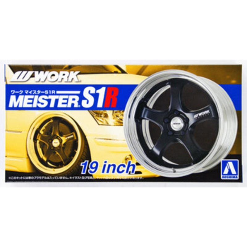 Aoshima Tuned Parts 1/24 Work Meister S1R 19inch Tire & Wheel Set