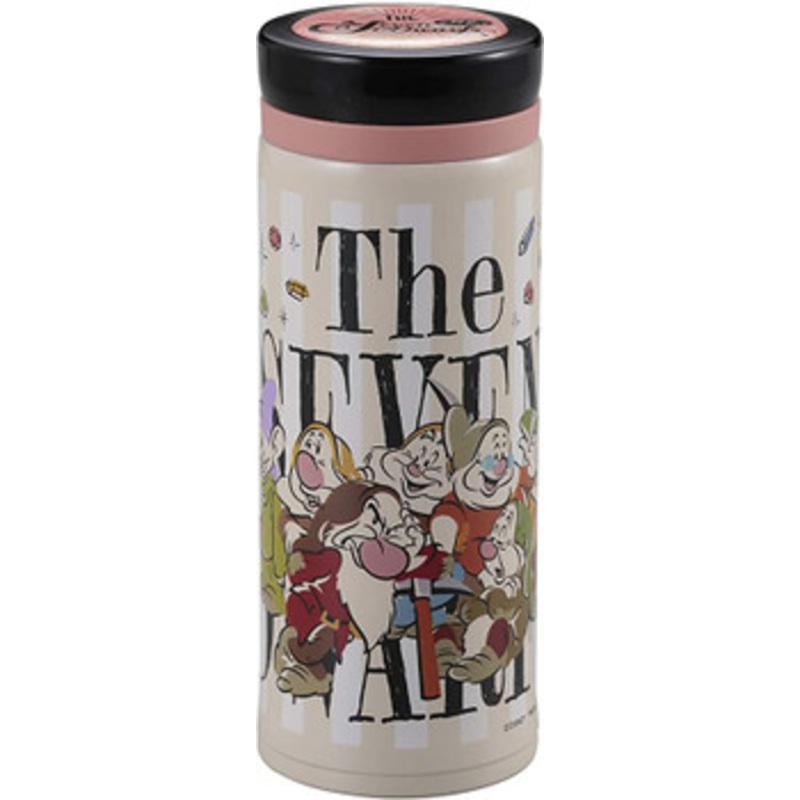 Pearl Metal Disney Lightweight Slim Personal Bottle 350ml The Seven Dwarfs Stripe