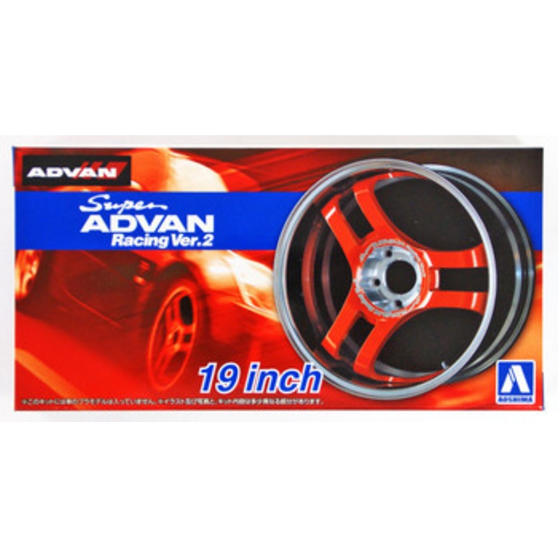 Aoshima Tuned Parts 1/24 Super Advan Racing Ver.2 19inch Tire & Wheel Set