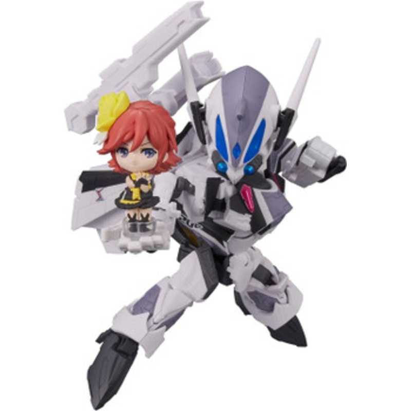 Bandai TINY SESSION VF-31F Siegfried Messer Ihlefeld Custom w/ Kaname Buccaneer (Macross Delta)