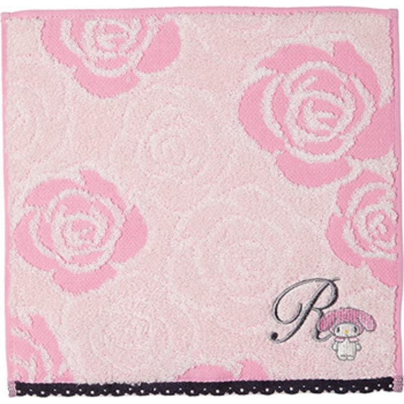 Marushin My Melody Mini Towel  – Initial Rose My Melody (R)