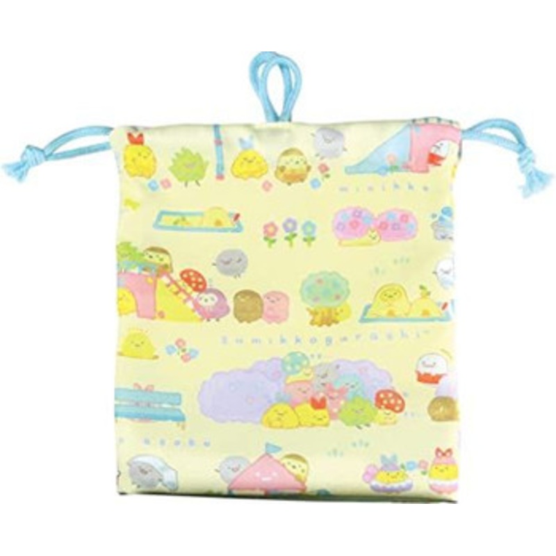 T’s Factory Sumikko Gurashi Drawstring Bag with Inner Pocket Let’s Play with Minikko