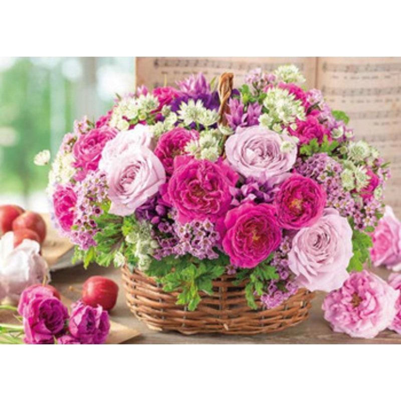 Appleone 500-299 Jigsaw Puzzle Rosy Etude Flowers (500 Pieces)