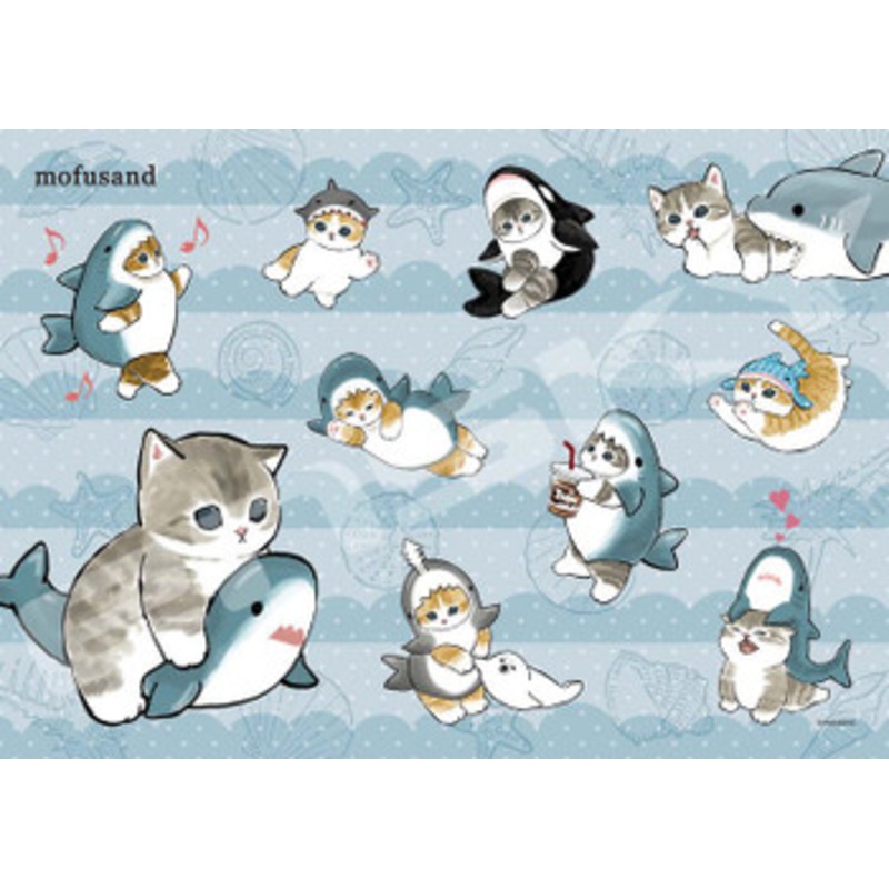Ensky 208-093 Jigsaw Puzzle Mofusand Cat Sharks (208 Pieces)