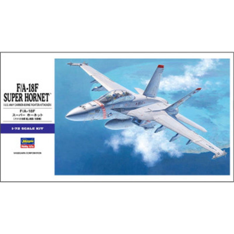 Hasegawa 1/72 F/A-18F Super Hornet (U.S. Navy Carrier-Borne Fighter/Attacker) Plastic Model