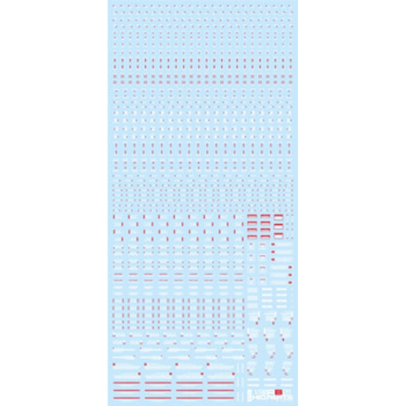 HiQparts 1/100 RB01 Caution Decals White & Red