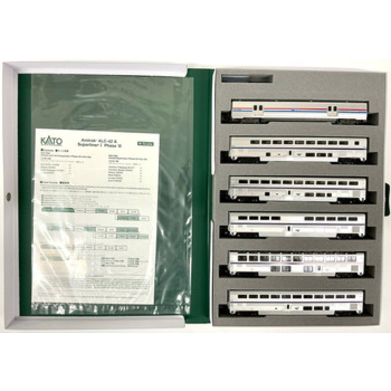 Kato 10-1789 Amtrak Superliner 6 Cars Add-on Set (N scale)